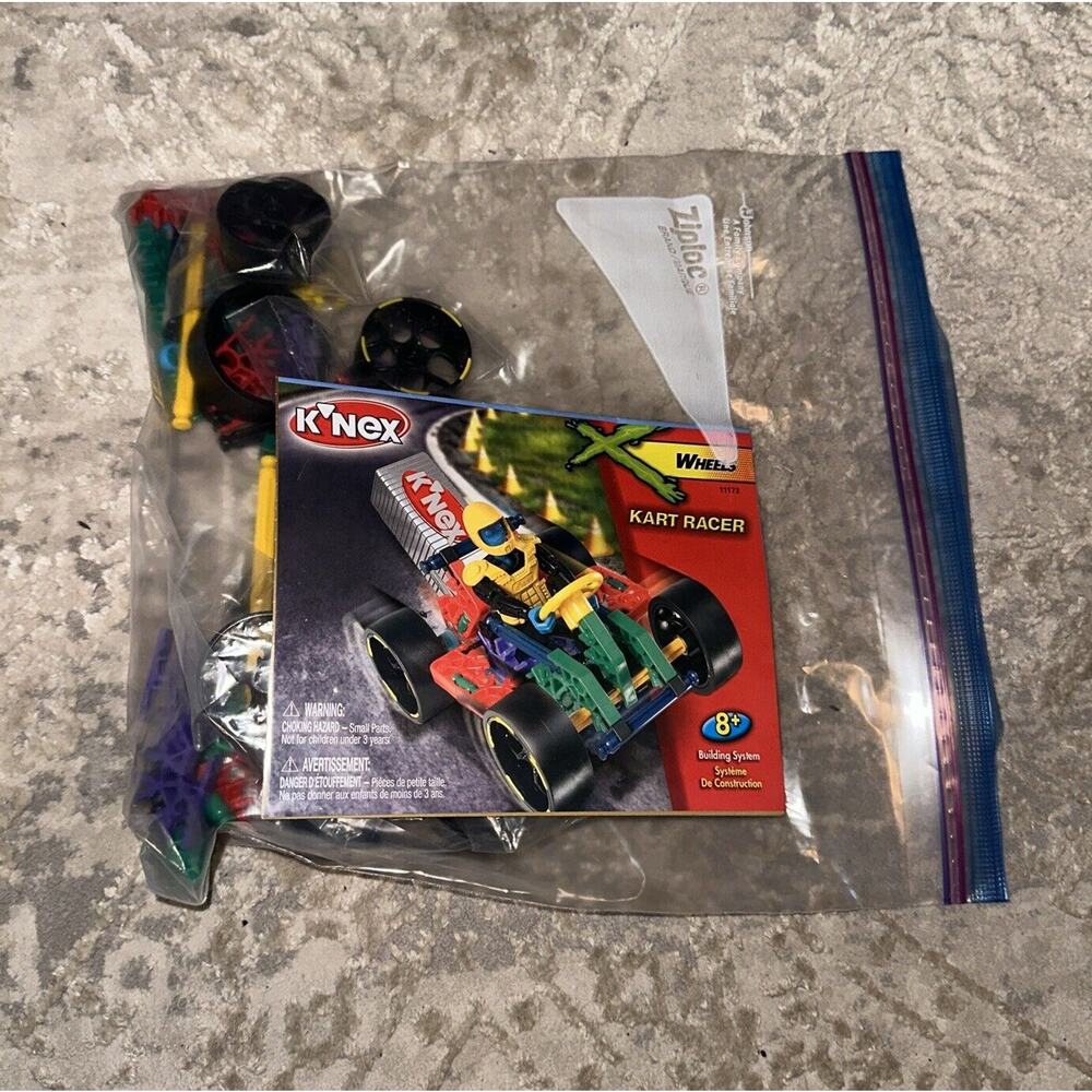 K'NEX Wheels Kart Racer 11173 100% Complete Go Cart Knex Building Toy Set 2002